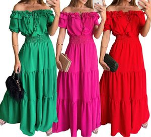 Vestido de Moda para Mujer con Mangas Abullonadas, Estilo Elegante, para Comercio Exterior Transfronterizo - Product Image 2