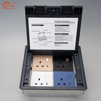 Boîte de sortie de prise de sol multifonctionnelle de haute qualité avec prise USB multifonctionnelle intégrée en matériau étanche ABS