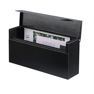 Boîte aux lettres en métal galvanisé marron avec fonction murale parfaite pour les paiements et l'utilisation au bureau Solution durable et élégante - Product Image 2