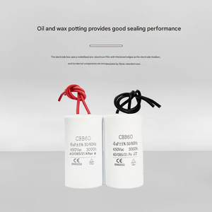<span class=keywords><strong>Condensateur</strong></span> de démarrage de moteur <span class=keywords><strong>CBB60</strong></span> 4uF-40uF 450V AC, cylindrique, en film polypropylène métallisé, pour pompe de machine à laver - Product Image 3