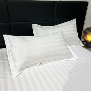 Set di biancheria da letto Hotel di alta qualità copripiumino a righe da 3cm <span class=keywords><strong>e</strong></span> lenzuolo con due federa - Product Image 3