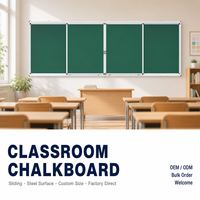 Tableau vert coulissant pour l'écriture à la craie, idéal pour l'éducation scolaire et l'apprentissage des enfants