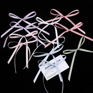 Polyester Ribbon With Bow 0.6cm Solid Color Satin For Underwear Socks Clothing Accessories - Product Image 1