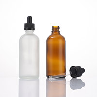 Flacon compte-gouttes rond en verre transparent pour cosmétiques et teintures 30 ml avec pipette sécurité enfant et option diffuseur OEM