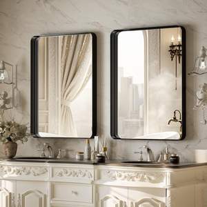 VooBang Miroir de salle de bain rectangulaire à cadre profond noir de 24x32 pouces pour salle de bain, chambre à coucher, salon - Product Image 5
