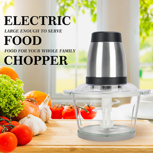300W 2-Gang Food Chopper Fleischwolf Chopper Elektrische automatische Küchenmaschine mit 1,8 l Glass chale - Product Image 6