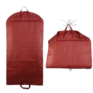 Wholesale Reusable Non-woven Hanging Suit Cover Customized Logo Suit Garment Bag