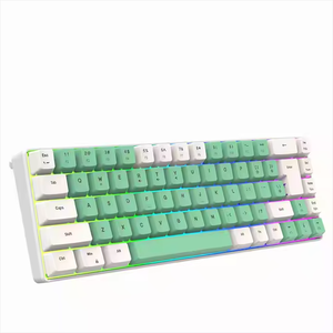 Teclado con cable K701 Separación de línea de teclas 68 teclas Sensación mecánica con cable Teclado luminoso para juegos RGB de doble color - Product Image 4