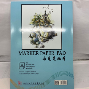 Album da Disegno <span class=keywords><strong>A4</strong></span>, 50 <span class=keywords><strong>Fogli</strong></span>, 90 GSM, Rilegatura a Colla, Carta Bianca 100% Cotone, Blocco per Marker, Diario con Copertina Rigida in Pelle, Chiusura Magnetica per Ufficio - Product Image 2