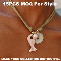 Lot de 15 colliers en cuir inspirés des créateurs, avec pierres naturelles, perles baroques en forme de donut, bijoux quotidiens superposés en pierres précieuses