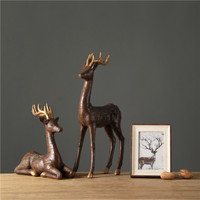 Vente en gros d'accessoires de décoration intérieure nordiques, statues d'animaux en résine, décorations de table, ornements nordiques, décoration intérieure