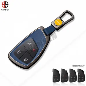 Metal Keychain Zinc Alloy Leather Car Key Case For Chevrolet Tahoe Suburban For Buick ENVISION S Plus Avenir