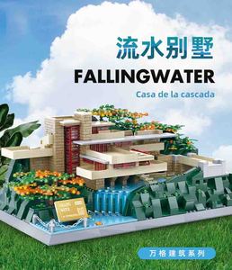 Tự Làm Đồ Chơi Nổi Tiếng Hiện Đại Mỹ Pennsylvania Xây Dựng Thiết Lập Fallingwater Moc Gạch ABS Khối Nhựa Thiết Lập Xây Dựng Đồ Chơi - Product Image 5