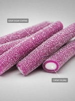 Bonbons gélifiés Sour Belts en gros à prix d'usine, bandes à mâcher multicolores aux saveurs de fruits, sachet refermable