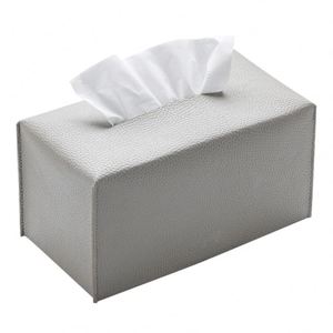Moderna Funda Rectangular Impermeable para Caja de Pañuelos, Decorativa, de Cuero PU, para Baño, Auto, Dormitorio, Hotel, Restaurante, Oficina, Organizador - Product Image 1