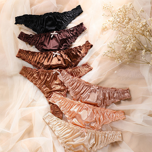 Slip sans couture pour <span class=keywords><strong>femme</strong></span> 7 couleurs, string string string string string sans couture avec nœud - Product Image 4