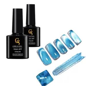 GS Girlsgel Fairy Color Soak Off Échantillon gratuit UV Nail 15ml Bouteilles Pastel Professional Cat Eye Color Gel Polish