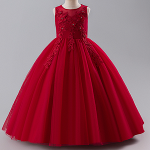 Di alta qualità per bambini nuova ragazza <span class=keywords><strong>elegante</strong></span> formale bambino festa di compleanno <span class=keywords><strong>vestito</strong></span> moda ragazza fiore abito da sposa carino - Product Image 2