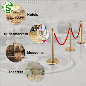 Müze sinema için paslanmaz çelik kalabalık kontrol standı altın Stanchion sonrası stanchion - Product Image 1
