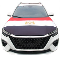 Housse de capot de voiture avec drapeau national égyptien, housse de moteur de voiture avec drapeau, impression par transfert thermique, taille personnalisée, tissu élastique