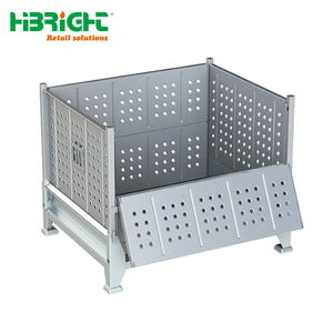 Space Saving <b>Plastic</b> Folding Logistics <b>Crate</b> Durable Multi-functional Storage Box with Integrated Lid and Side Opening - Product Image 5