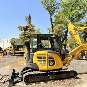 중고 굴삭기 Komatsu pc 30 미니 3 톤 초침 좋은 상태 기계 사용 komatsu pc30r 미니 굴삭기 상하이에서