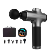 Pistolet de massage musculaire premium, force de 11 kg, 30 niveaux de vitesse, relaxation professionnelle en salle de sport, 6 têtes, pistolet de massage musculaire à percussion