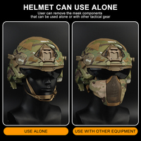 Casque intégral d'assaut rapide HL-98 avec ventilateur anti-buée et casque audio pour activités de plein air, fêtes costumées et chasse