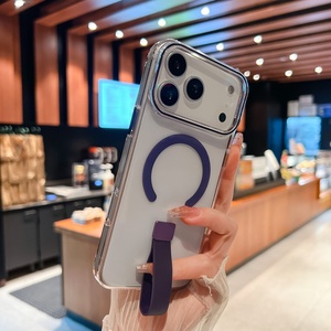 เคสโทรศัพท์มือถือแบบใสแม่เหล็ก สำหรับ iPhone 17 16 15 14 13 Pro Max พร้อมสายคล้องซิลิโคน ฝาหลังแข็ง PC ป้องกันอย่างดี - Product Image 4