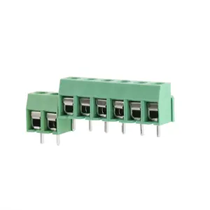 직선 천사 5.0mm 나사 피치 딩클 커넥터 패널 마운트 수 5.08mm PCB 용 터미널 블록