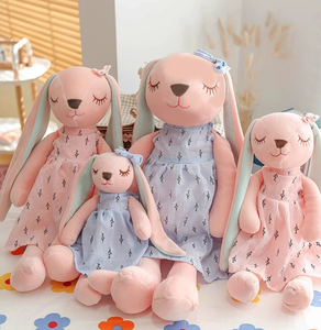 Mega Oferta: Muñeco de Peluche Conejo Anan con Vestido, Orejas Largas, Relleno de Algodón PP, Cojín de Peluche Relajante para <span class=keywords><strong>Dormir</strong></span>, Ideal para Pascua - Product Image 1