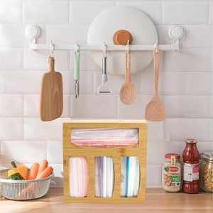 <b>Bamboo</b> Kitchen Organizer Storage Rack Rectangle Multifunction Food Storage <b>Container</b> Home Use - Product Image 2