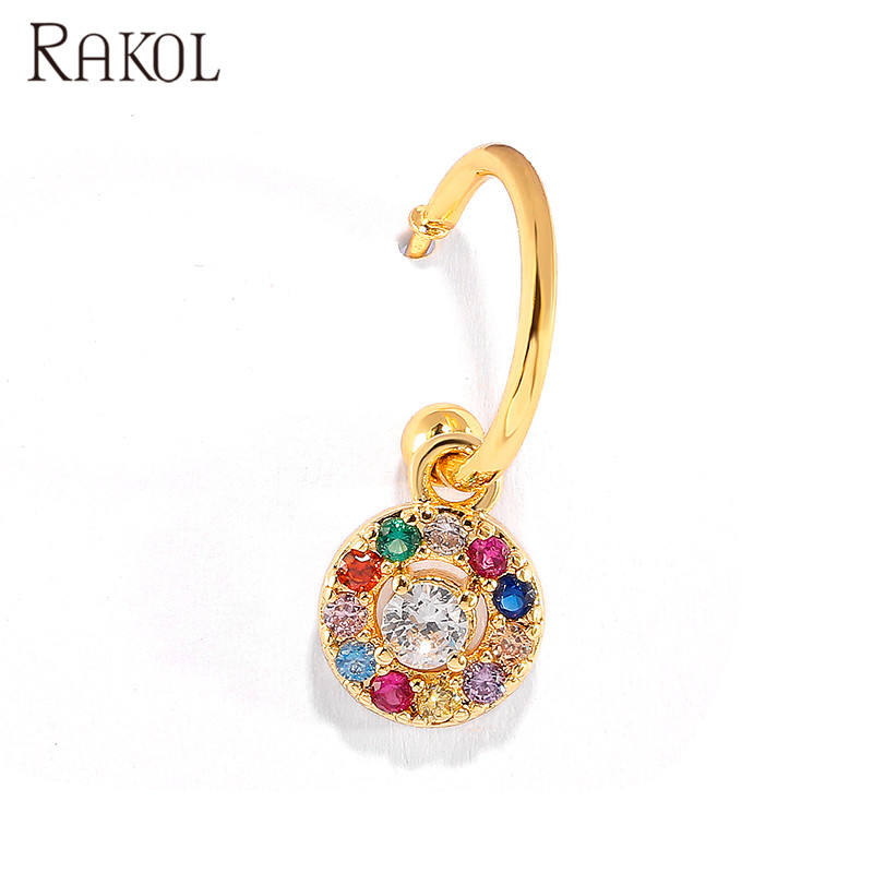 Piedra colorida del oro 18K