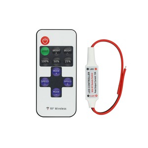 Rf11 Key đơn sắc điều khiển LED Strip đèn với dimmer dây điện mở rộng dây - Product Image 6