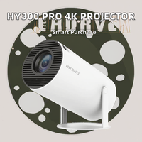 Projecteur intelligent mini HY300 Pro 4K Android 11 avec double Wi-Fi 6, 170 ANSI, BT5.0, pour cinéma maison, extérieur, lampe LED, objectif DLP, Android 11