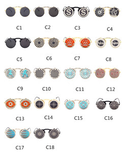 <span class=keywords><strong>Occhiali</strong></span> da <span class=keywords><strong>sole</strong></span> retrò steampunk con montatura rotonda in metallo, stile gotico punk, doppia lente, per uomo e donna, <span class=keywords><strong>occhiali</strong></span> vintage hip hop. - Product Image 6