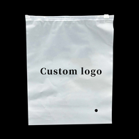 Vente en gros de sac à fermeture éclair noir avec logo personnalisé sac à capuche transparent et mat étanche chandails sac à fermeture éclair pour vêtements