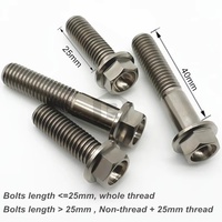 Pernos de Cabeza Hexagonal Lisa de Titanio GR5 de Grado Industrial BOSS M10*10-90mm con Rosca UNF