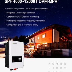 อินเวอร์เตอร์พลังงานแสงอาทิตย์แบบออฟกริดสามเฟส Growatt 6kw 18kw สำหรับใช้ในที่อยู่อาศัย - Product Image 4