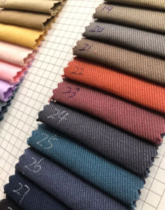 2022 più nuovo ordito e trama doppia twill fiammato tessuto pesante 100% cotone panno per abbigliamento da lavoro, pantaloni uniforme scolastica - Product Image 5