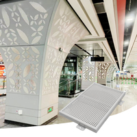 Panneau acoustique en aluminium micro-perforé en nid d'abeille stéréo à niveau de bruit réduit pour couloirs de bureaux et halls d'ascenseurs