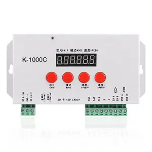 DMX 512 K-1000C Pixels LED Contrôleur Programmable 2048 Pixels DC5V-24V pour ws2811 ,ws2812 ,ws2815 ,ws2813 IC a mené la bande