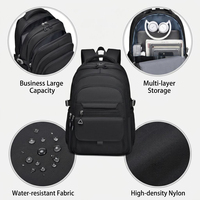 Mochila Unisex Impermeable de Poliéster con Cierre para Estudiantes Universitarios, Diseño Urbano de 20-35L, Gran Capacidad, Logotipo Personalizado, con Amortiguación de Aire