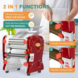 CHANG QING Macchina Elettrica Commerciale Automatica per Pasta e Noodle 2-in-1, Rullo per Impasto Resistente con Lama da 2mm/6mm, Nuovo - Product Image 3