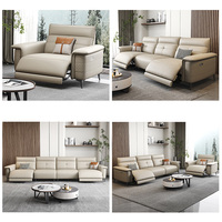 Elektrisches Smart-Möbelstück Multifunktionales Leder-Relaxsofa Modernes Design Ausziehbar Einzelner Liegesessel Wohnzimmer