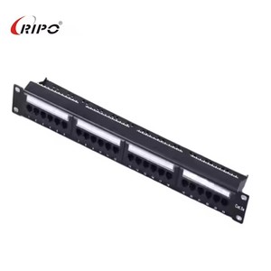 Panel de Conexiones Cat5e de 24 Puertos Sin Blindaje, con Puertos Chapados en Oro para Ethernet, Duradero - Product Image 1