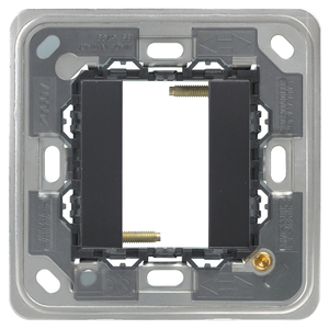 Vimar Wall Switch Support 8.2x2 Cm <b>Grey</b> Metal <b>Frame</b> For Electrical Installation - Product Image 1