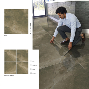 Raynold Gris 600x600mm <b>Matte</b> Nano Vitrified Porcelain Tiles 24x24 GVT Digital <b>Flooring</b> Bathroom - Product Image 5