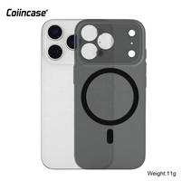 Coque de téléphone magnétique ultra-fine en PP style simple avec logo personnalisé 17 Pro – Antichoc, anti-traces de doigts, texture mate, protection de l'objectif