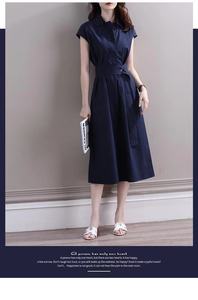<strong>Navy</strong> Blue Sleeveless Long <strong>Lady</strong> Casual Dress - Product Image 4